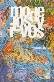 Capa do livro Modelos vivos, de Ricardo Aleixo: título em letras brancas sobre tramas coloridas.