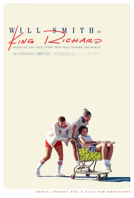 Pôster oficial do filme King Richard: Criando Campeãs.
