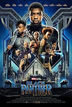 Pôster oficial do filme Pantera Negra.